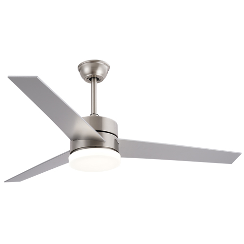 The Notus Satin Silver 3 Blade LED Ceiling Fan