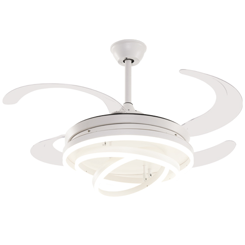 The Anemoi Light White 4 Blade LED Ceiling Fan